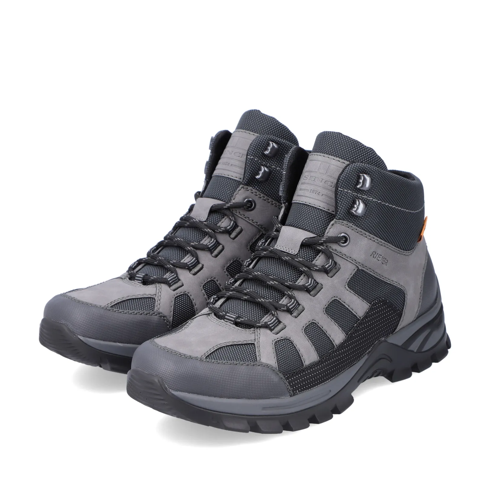 Rieker Boots<Herren Schnürstiefel platin Grau