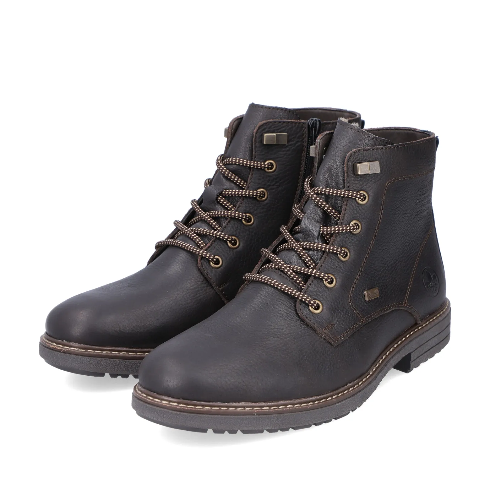 Rieker Boots<Herren Schnürstiefel schwarz Braun