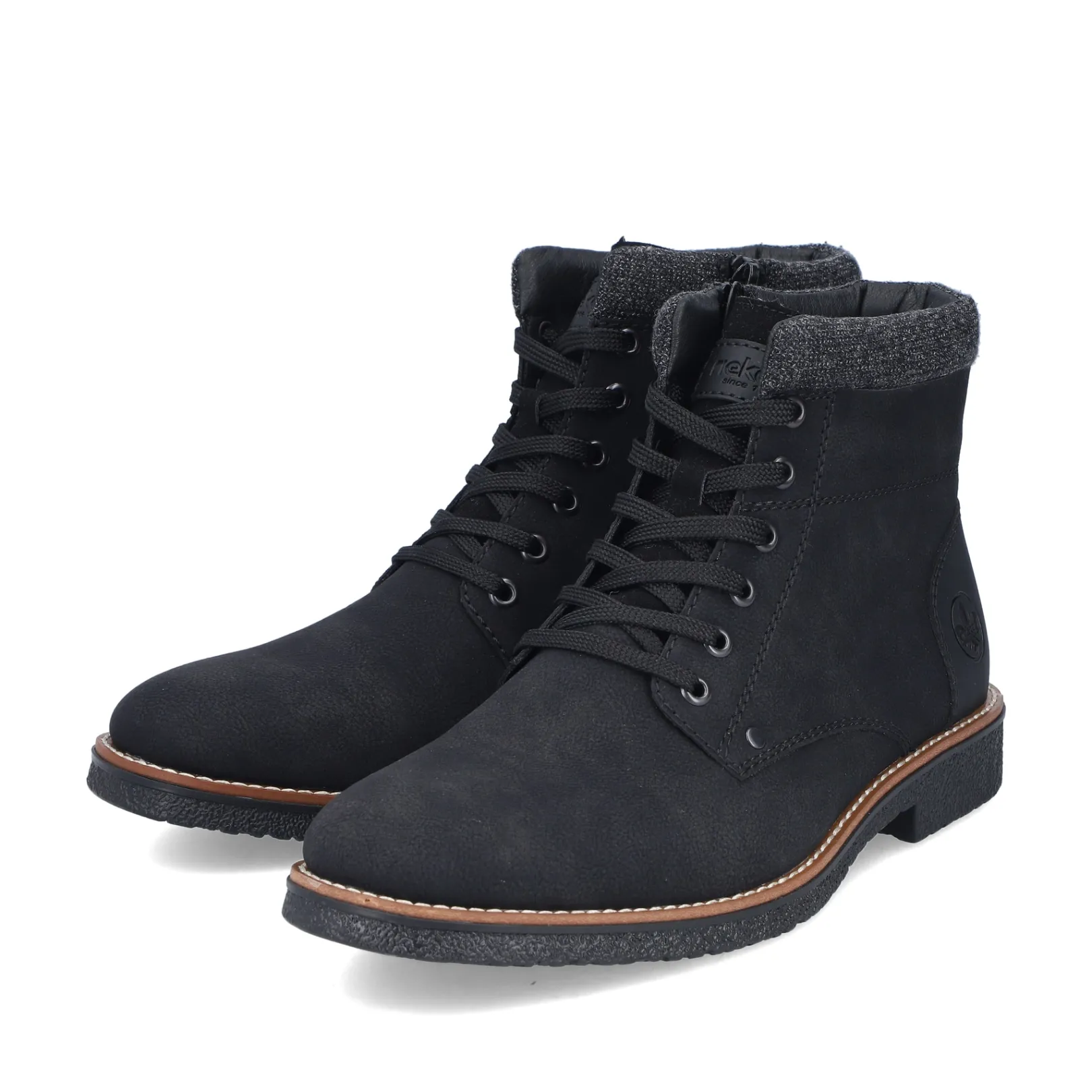 Rieker Boots<Herren Schnürstiefel tief Schwarz