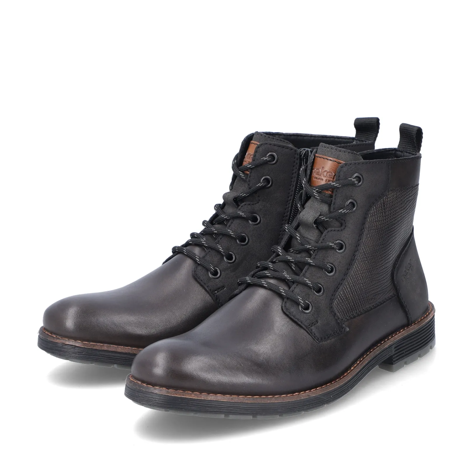 Rieker Boots<Herren Schnürstiefel tief Schwarz