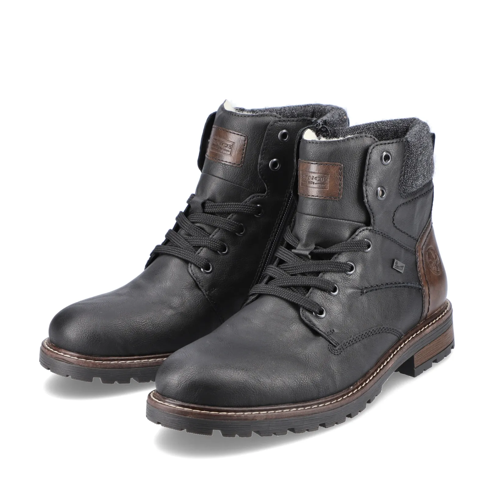 Rieker Boots<Herren Schnürstiefel urban Schwarz