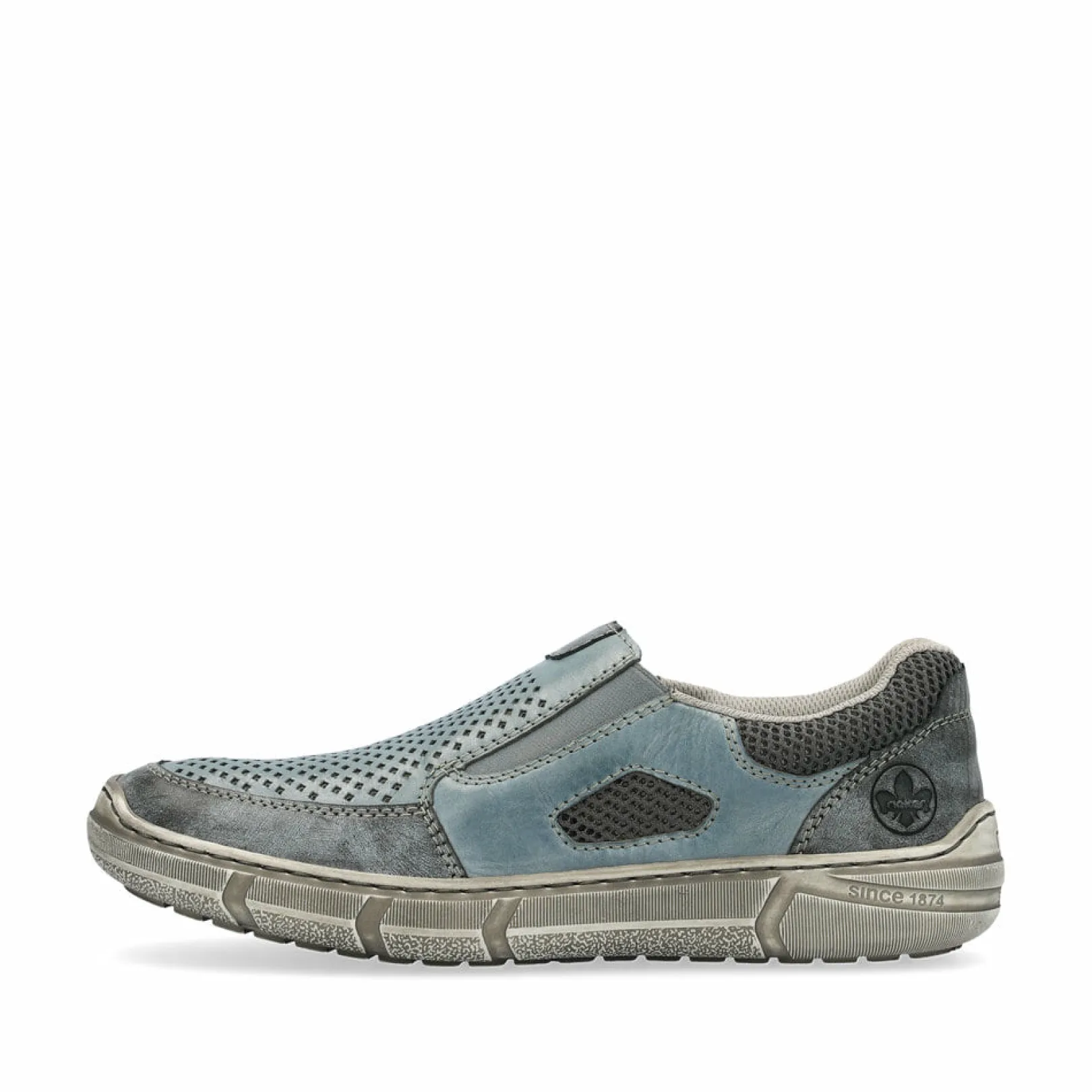 Rieker Halbschuhe & Slipper<Herren Slipper schiefer Blau