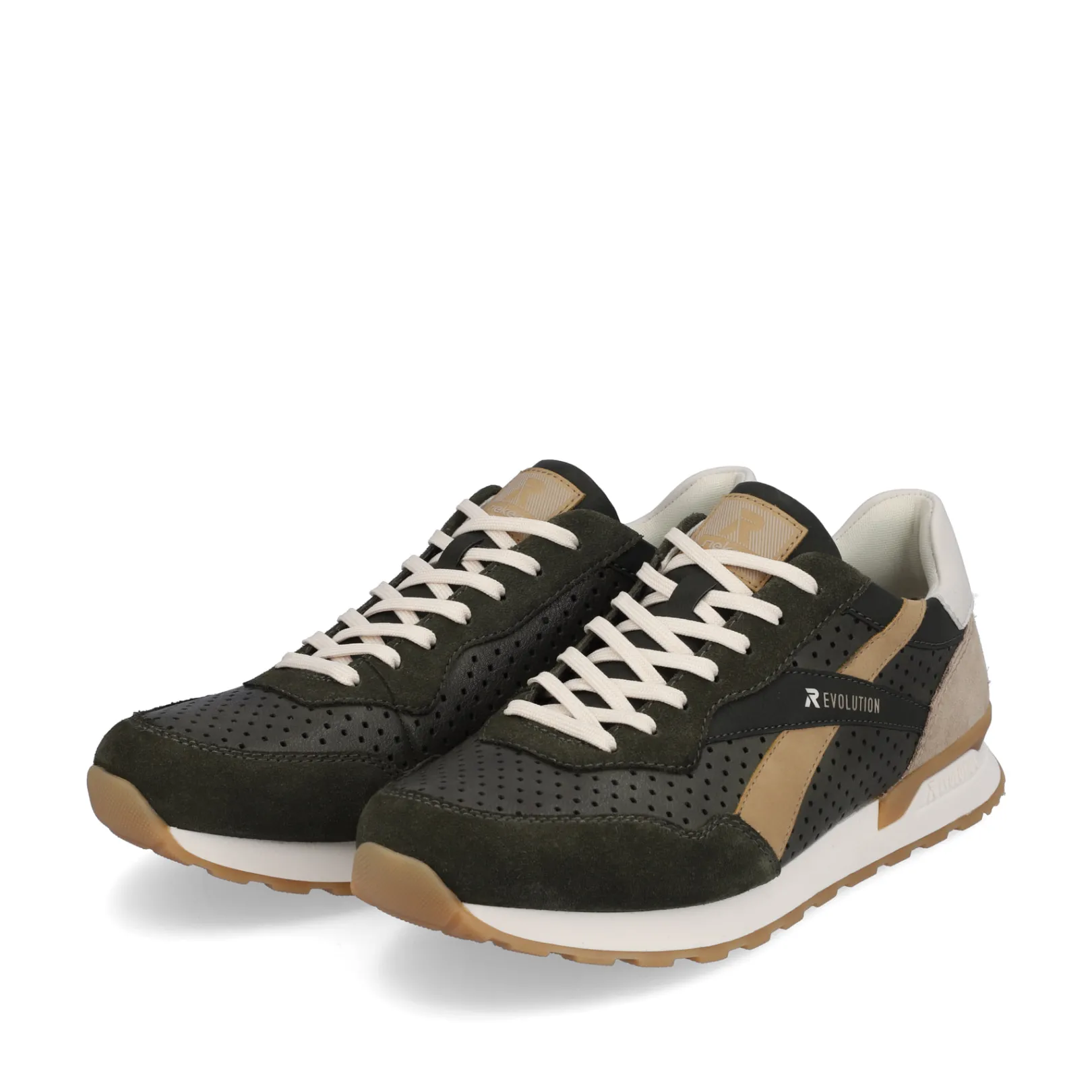 Rieker Sneaker<Herren Sneaker Low forest-green clay-beige Grün