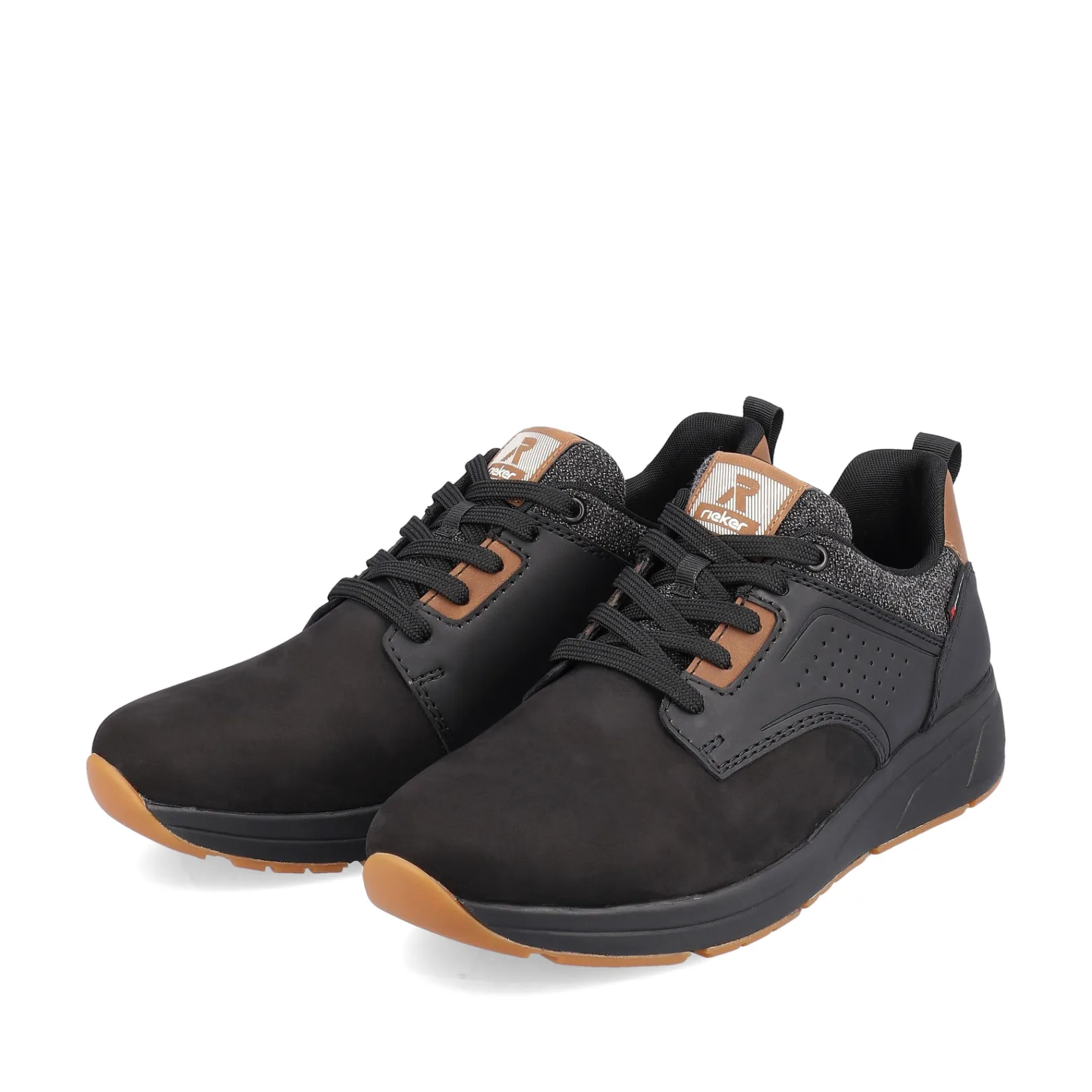 Rieker Sneaker<Herren Sneaker Low night-black wood-brown Schwarz