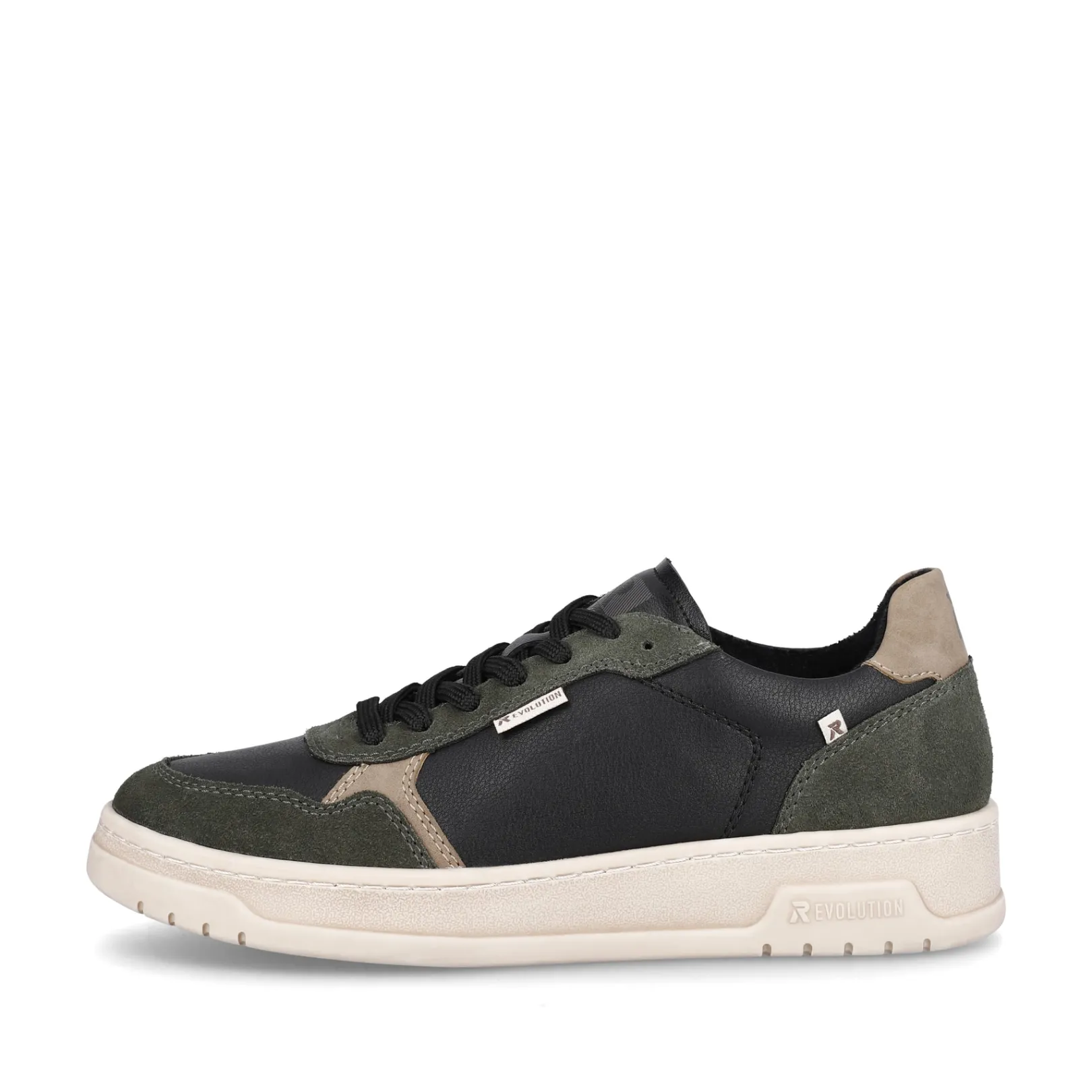 Rieker Sneaker<Herren Sneaker Low steel-black forest-green Schwarz