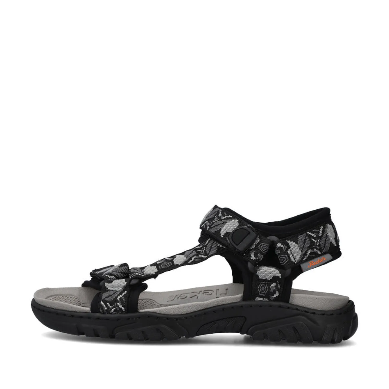 Rieker Sandalen<Herren Trekkingsandalen asphalt-grau Schwarz