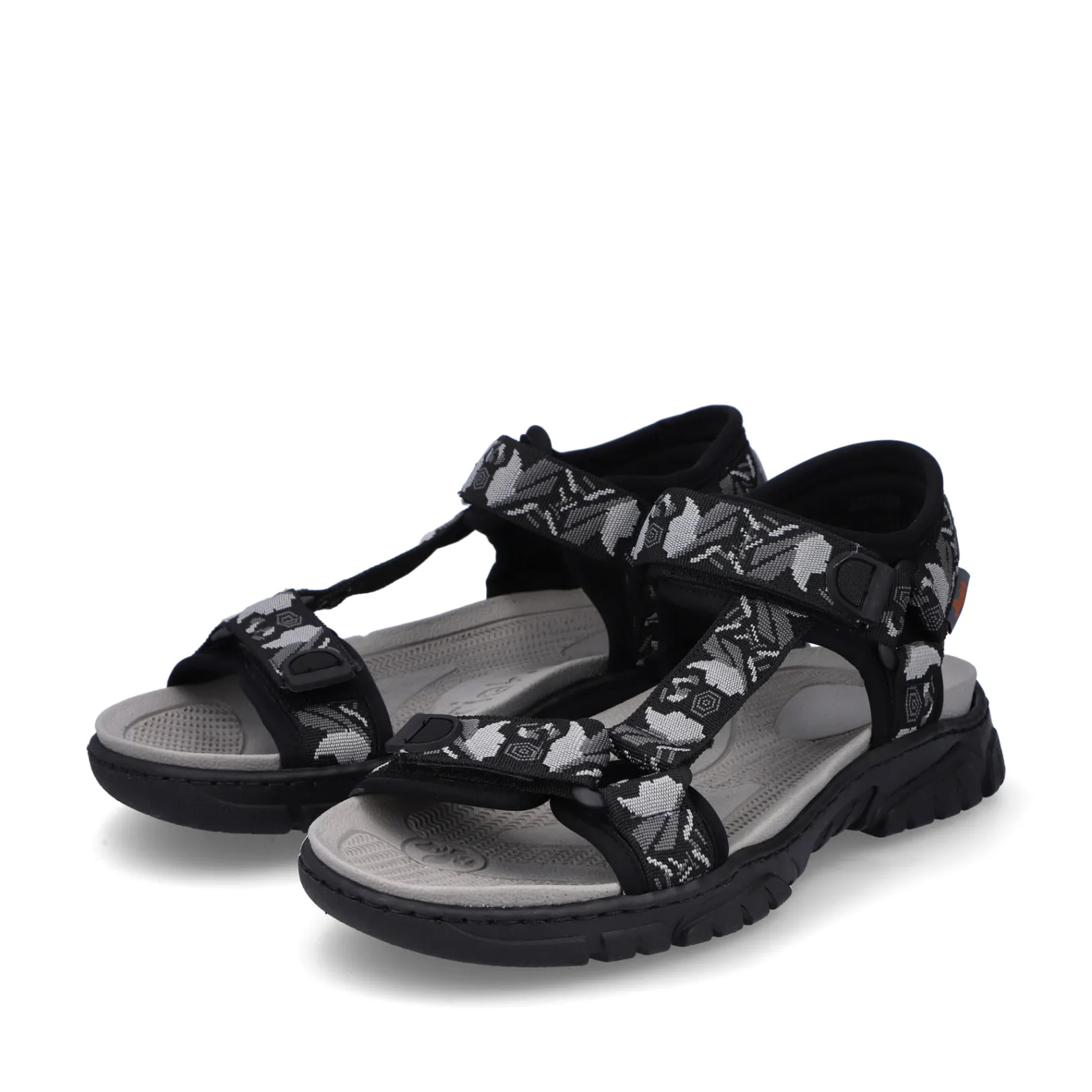 Rieker Sandalen<Herren Trekkingsandalen asphalt-grau Schwarz