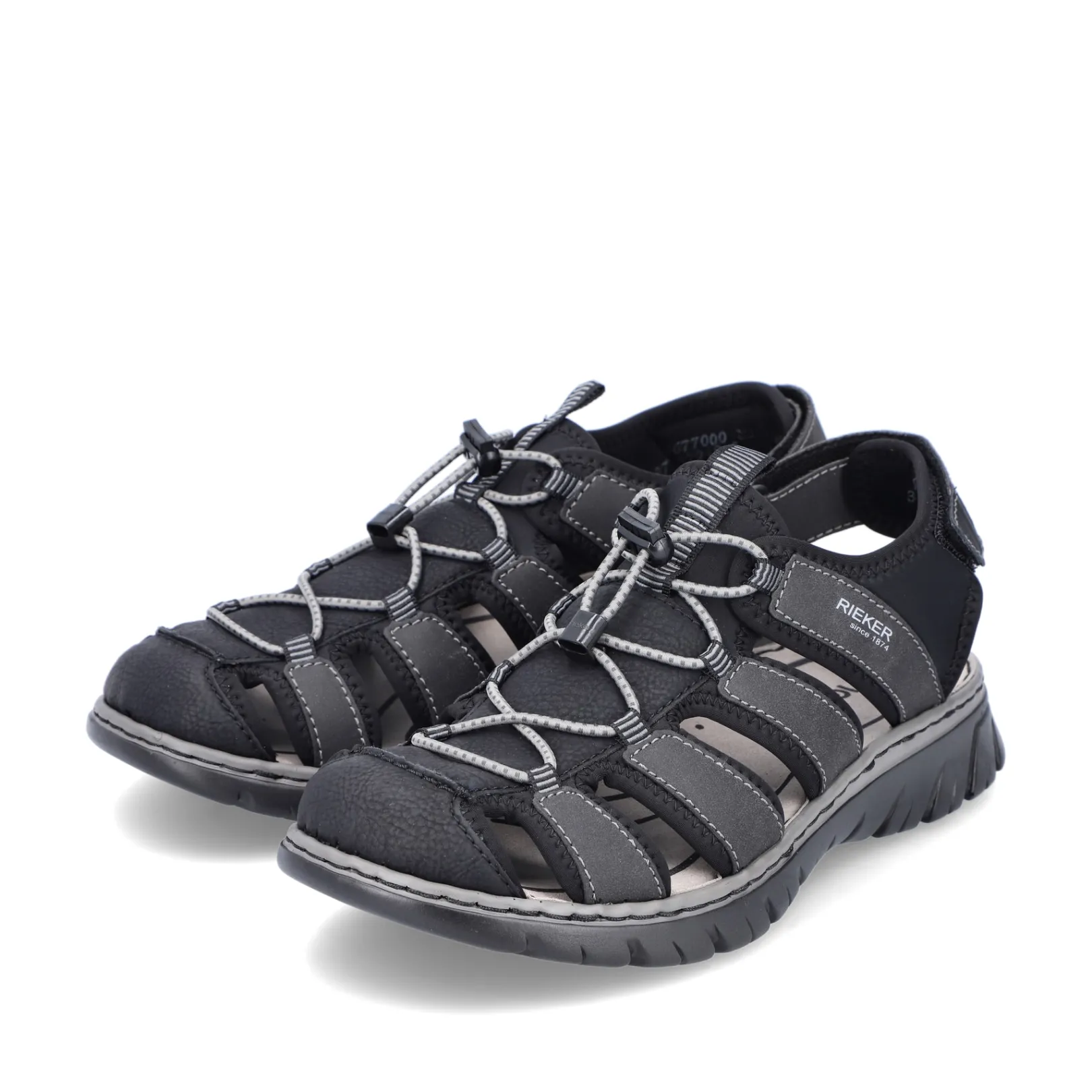 Rieker Sandalen<Herren Trekkingsandalen graphit Schwarz