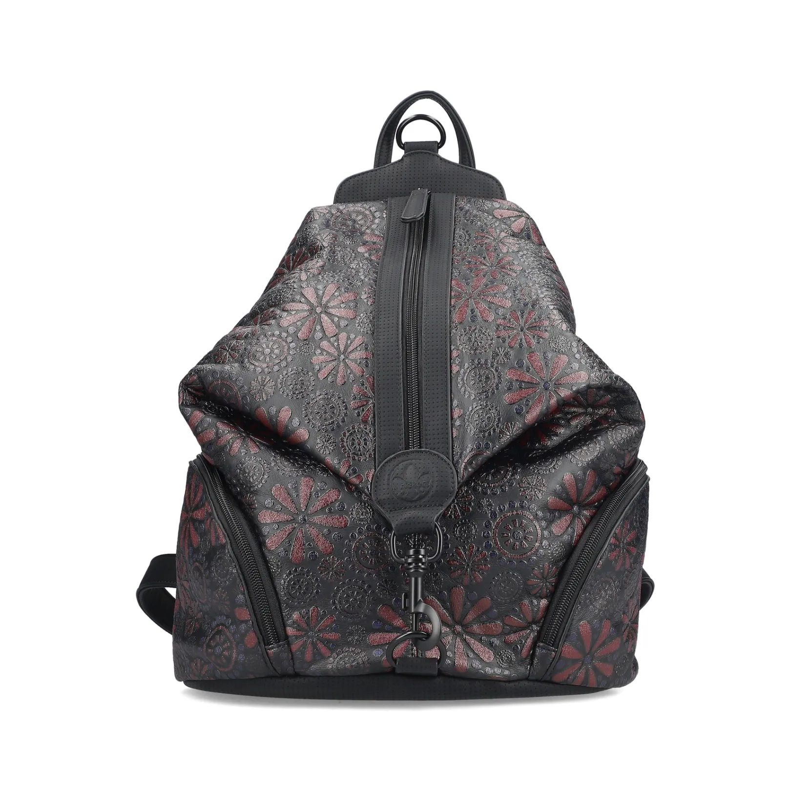 Rieker Rucksack<Rucksack -rot-floral Schwarz